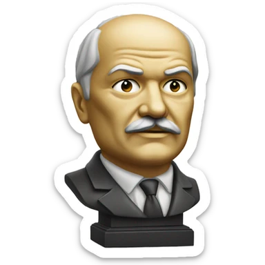 Lenin head statue sticker