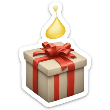 Open Christmas present sticker