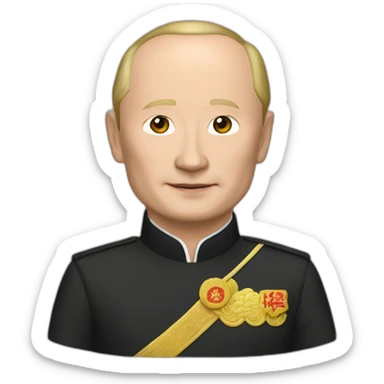 Qi pao putin sticker