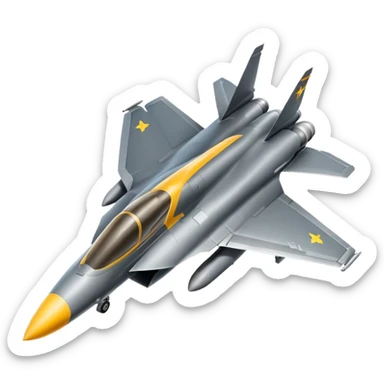 Fighter jet emoji  up view sticker