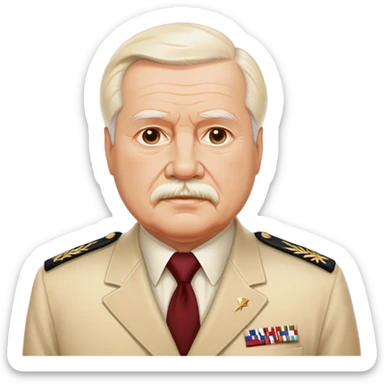 Cinematic Realistic Lech Wa≈Çƒôsa Pop Culture Emoji, depicted with a resolute, charismatic portrayal of the iconic leader rendered with lifelike detail and inspiring, dynamic lighting. sticker
