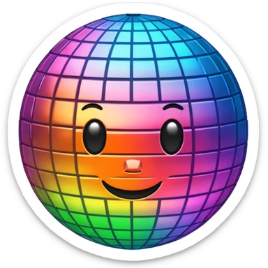 glowing disco ball sticker