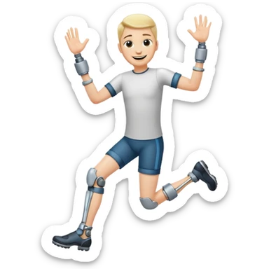 Ich fühle mich fröhlich, weil ich taglich positive Lust habe. Außerdem habe ich gestren Unfall gemacht. Uhhh aber … ich bin stark 💪🏼🦿🦾 sticker