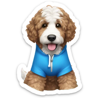 Bernedoodle in swimming suit sticker
