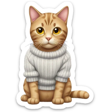 Cat with a jumper one  sticker
