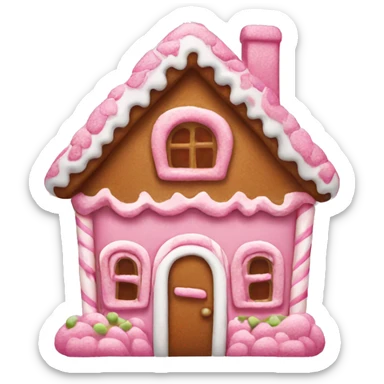 Pink gingerbread house  sticker