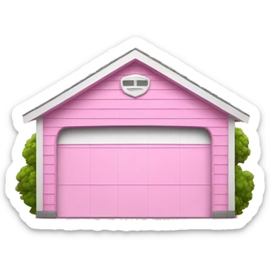 Pink garage  sticker