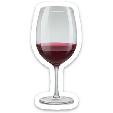 Clear glass of wine  sticker