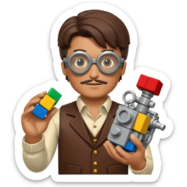 Steampunk Inventor lego sticker