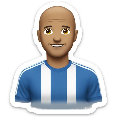 Roberto Carlos in blue shirt sticker