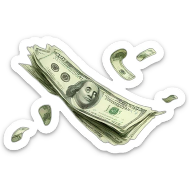 money flying sticker