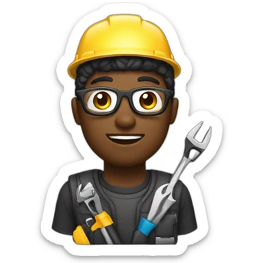 black Informaticien with tools sticker