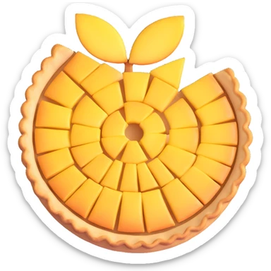 apple tart seen from above sticker