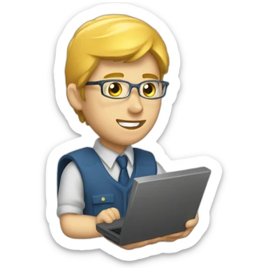 jean cury the bioinformatician writing code in bash sticker