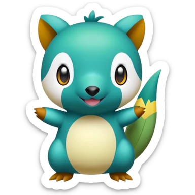 Exotic Tepig-Oshawott-Snivy-hybrid sticker