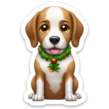 Cute Christmas dog sticker