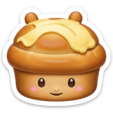 bun with butter sticker