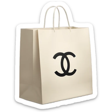 Chanel paper shopping bag sticker