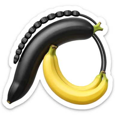 a curved, banana-shaped hair accessory with teeth on both sides that hinge together, designed to secure hair in a vertical ponytail or "banana curl" style sticker