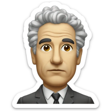 Aldo Moro with a thinking bubble sticker