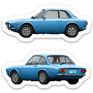 Lancia fulvia azul sticker