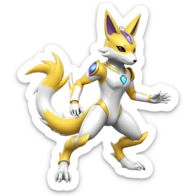  Futuristic Renamon (full body) sticker