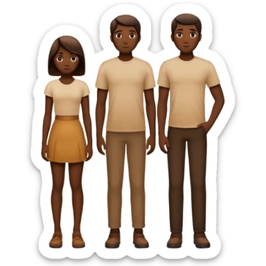 2 peoples standing far  sticker