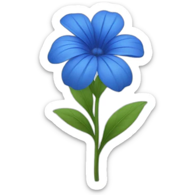 Blue flower sticker
