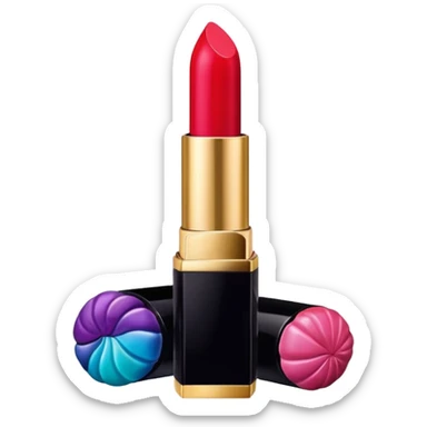 Ysl lipstick with colorful shells  sticker