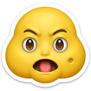A emoji with a stank face sticker