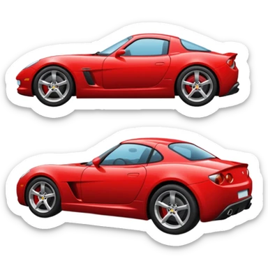 red sports car sticker