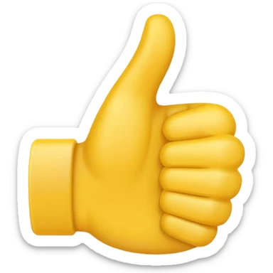 thumbs up emoji with two thumbs facinf outwards sticker