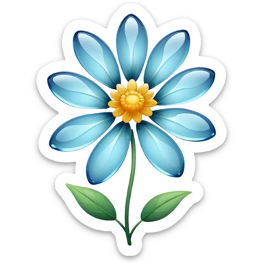 a flower made out of glass  sticker