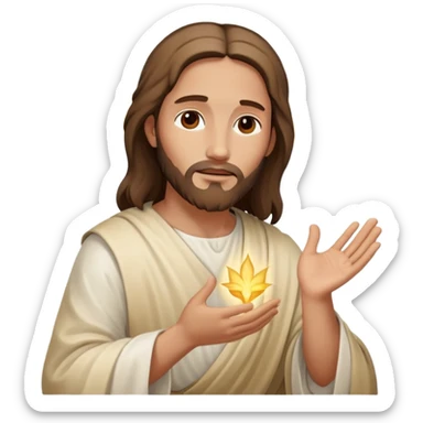 Jesus healing a person  sticker