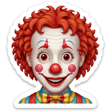 Harpo as a clown sticker
