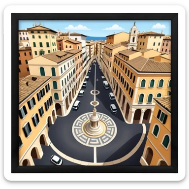 piazza di spagna view from up above
no square style no frame png style 
no squared only building sticker