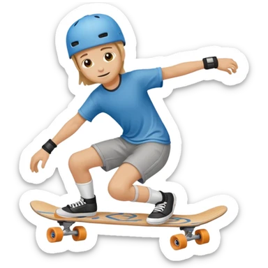 Knee pad skateboarder sticker