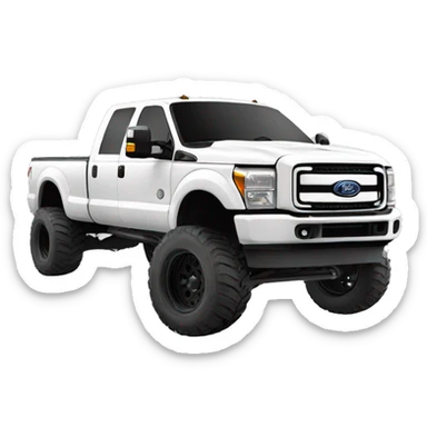 Lifted ford f350 white sticker