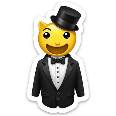 pee pod wearing tuxedo sticker