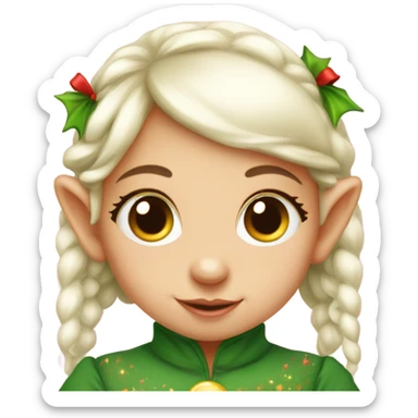 Baby girl elf of christmas sticker