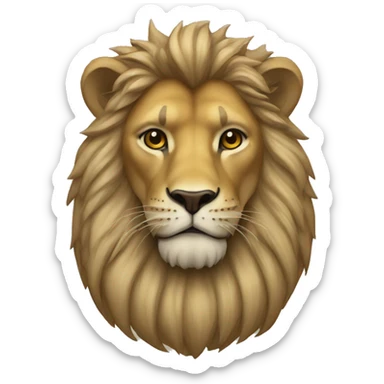 León rugiendo sticker