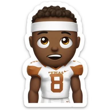 Texas Longhorns player crying sticker