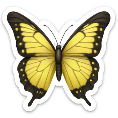 Yellow butterfly  sticker