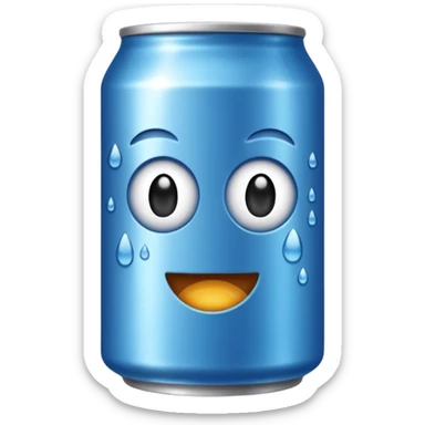 drink can blue sticker