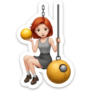 Redheaded wrecking ball sticker