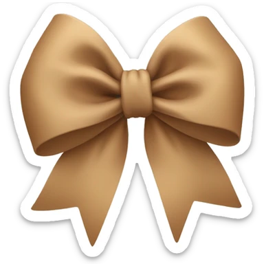 Big Light brown bow  sticker