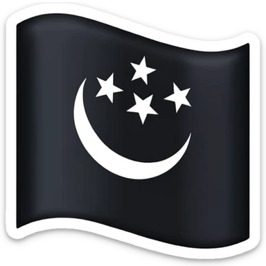 Black flag shahada in middle sticker