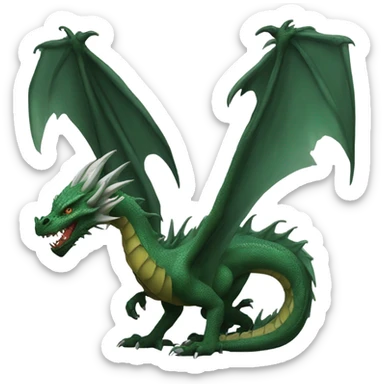 Dragon Tairn from fourth wing black  sticker