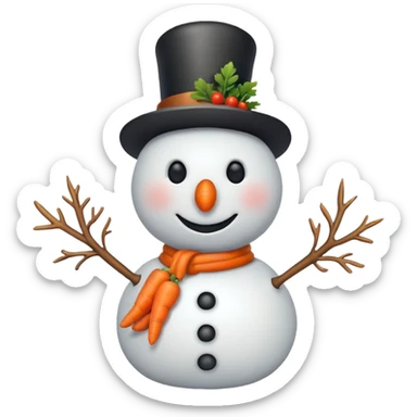 A basic snowman sticker