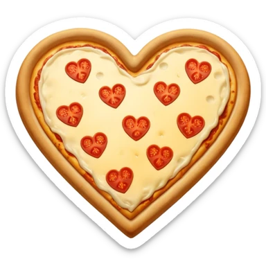 Cheese pizza heart  sticker